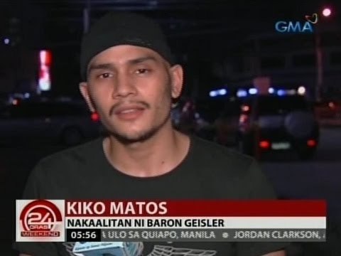 24 Oras: Indie film actor Kiko Matos, inaming sinuntok niya si Baron Geisler sa restaurant