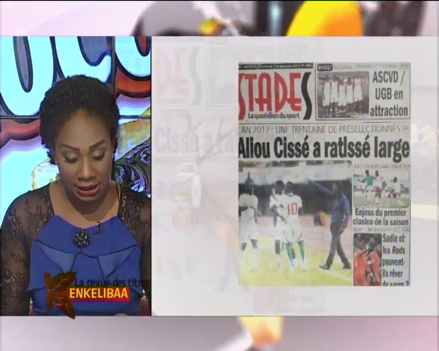 Revue de Presse Kenkelibaa RTS1 du Mercredi 28 Décembre 2016