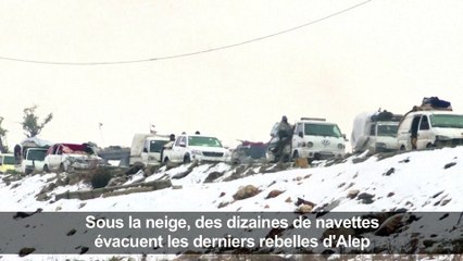 Sous la neige, évacuation des derniers rebelles d'Alep