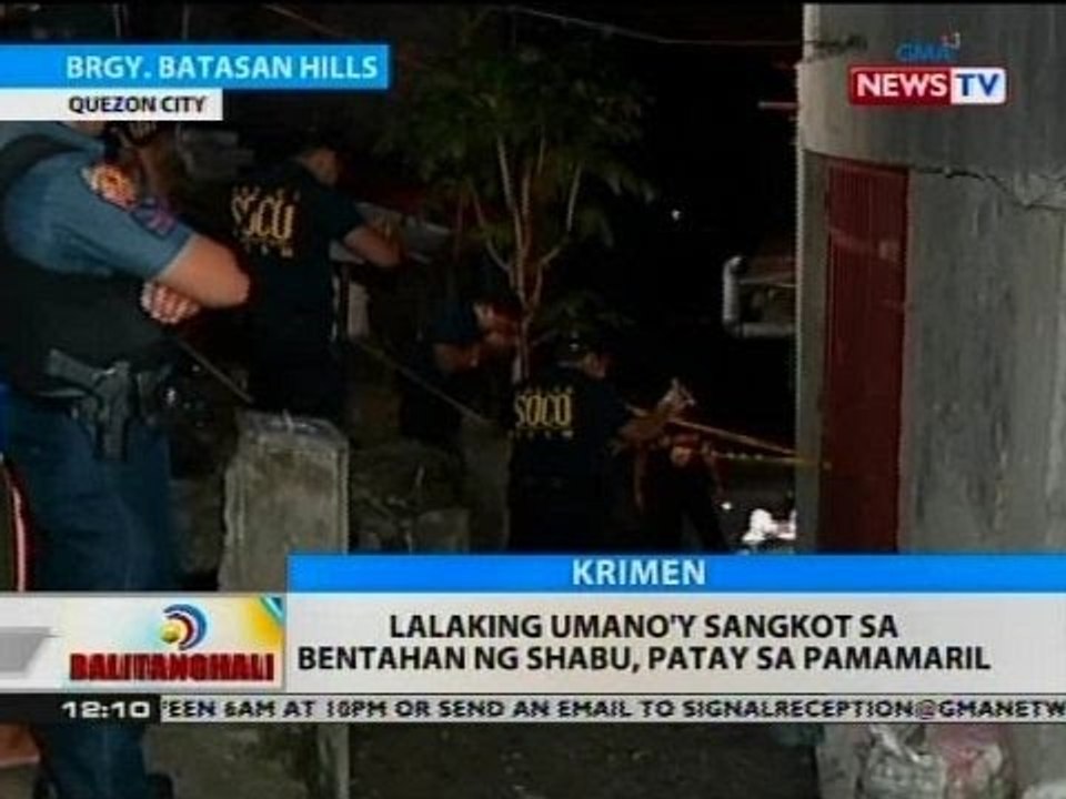 BT: Lalaking umano'y sangkot sa bentahan ng shabu, patay sa pamamaril