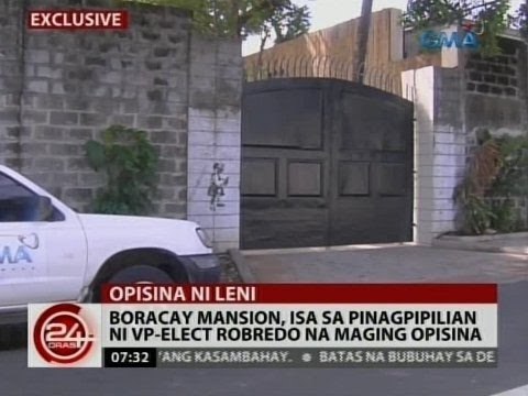 24 Oras: Boracay mansion, 1 sa pinagpipilian ni VP-Elect Robredo na maging opisina