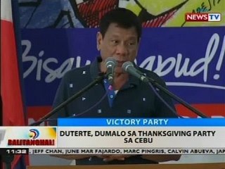 BT: Duterte, dumalo sa thanksgiving party sa Cebu