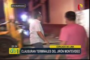 Cercado de Lima: clausuran terminales del jirón Montevideo