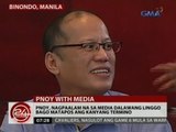 24 Oras: PNoy, nagpaalam na sa media 2 linggo bago matapos ang kanyang termino