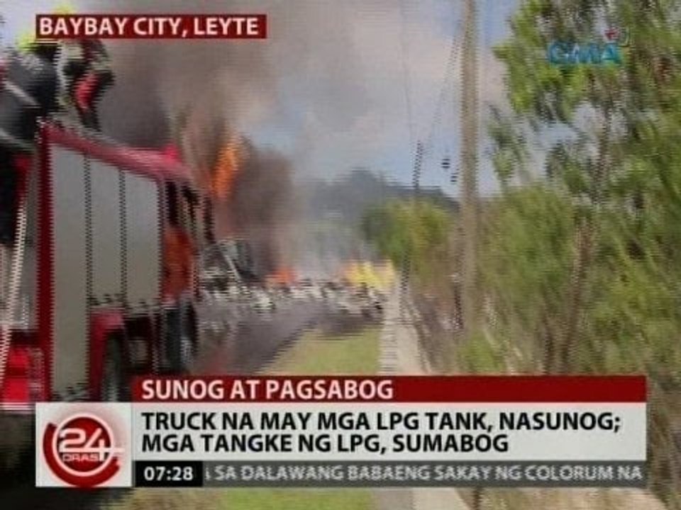 24 Oras: Truck na may mga LPG tank, nasunog