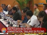 UB: Mga polisiya ng Duterte Admin, tinalakay sa pulong