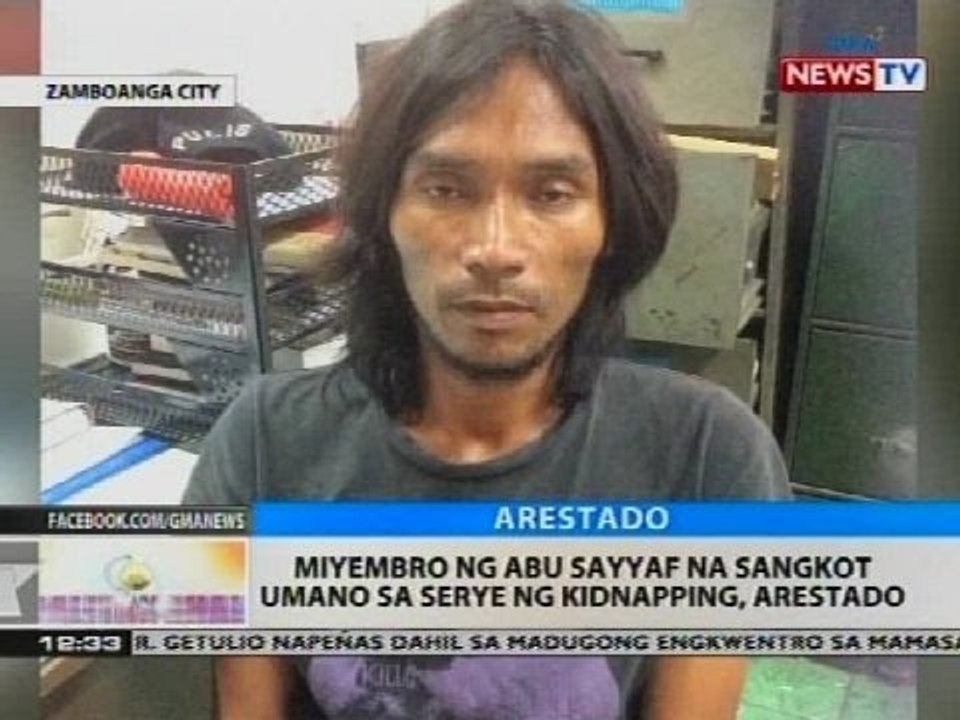 BT: Miyembro ng Abu Sayyaf na sangkot umano ng serye ng kidnapping, arestado