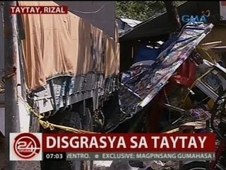 24 Oras: Truck na umararo sa mahigit 20 sasakyan kahapon, nakahambalang pa rin