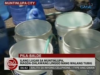 24 Oras: Ilang lugar sa Muntinlupa, magda-dalawang linggo nang walang tubig