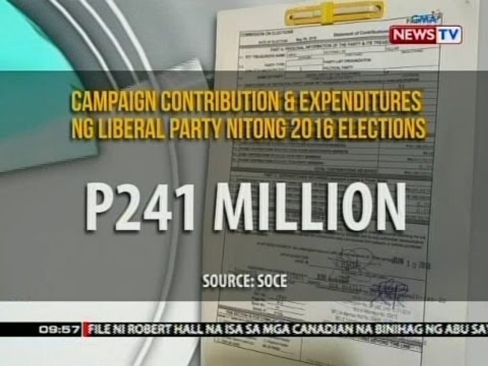 SONA: LP, nagsumite na ng SOCE isang linggo matapos ang deadline