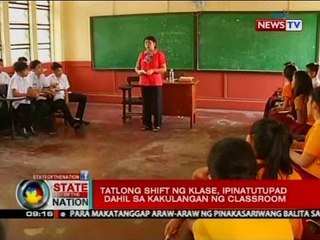 SONA: 3 shift ng klase, ipinatutupad dahil sa kakulangan ng classroom