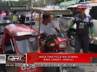 QRT: Mga tricycle na sobra ang sakay, hinuli