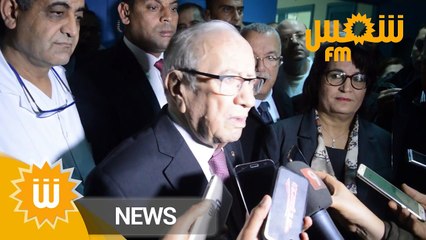 الباجي قائد السبسي لصحفي قناة التاسعة : إنت حقّك ماكش موجود لهنا