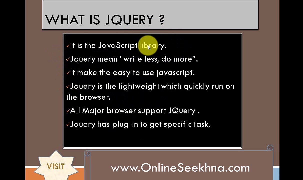 JQuery Tutorials with html and css in Urdu-Hindi part 1
