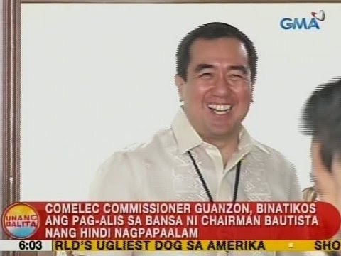 UB: Guanzon, binatikos ang pag-alis sa bansa ni Chairman Bautista nang hindi nagpapaalam