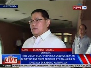 NTVL:'Not guily plea,' inihain sa Sandiganbayan ni Purisima at 5 iba pa kaugnay sa kasong katiwalian