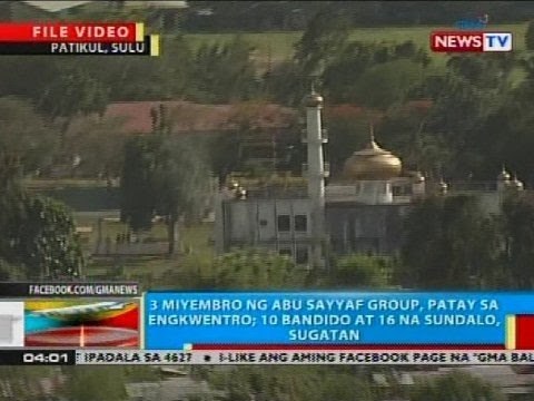 BP: 3 miyembro ng Abu Sayyaf group, patay sa engkwentro