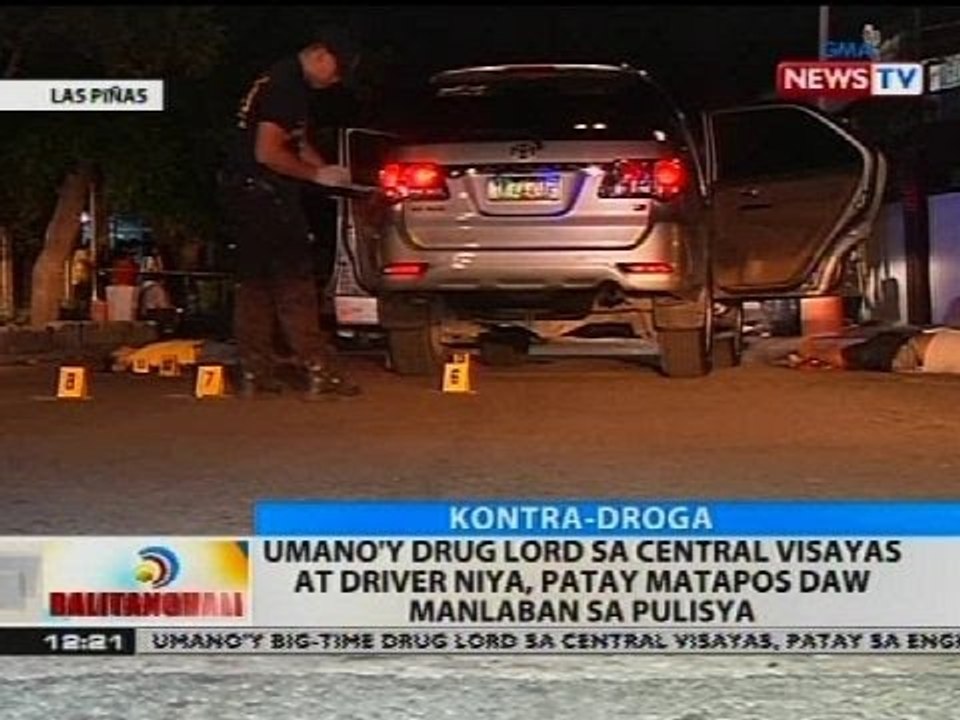 Umano'y drug lord sa Central Visayas at driver niya, patay matapos daw manlaban sa pulisya