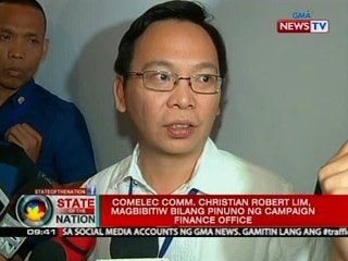 SONA: COMELEC Comm. Lim, magbibitiw bilang pinuno ng campaign finance office