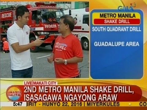 UB: 2nd Metro Manila Shake Drill, isasagawa ngayong Miyerkules