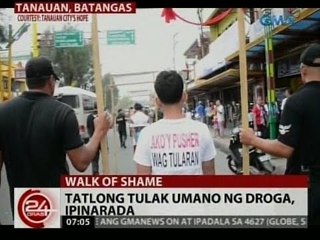 24 Oras: Tatlong tulak umano ng droga, ipinarada