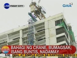 Download Video: UB: Bahagi ng crane, bumagsak sa Pasay City; isang buntis, nadamay