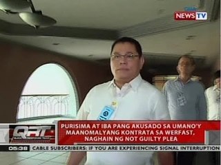 Purisima at iba pang akusado sa umano'y maanomalyang kontrata sa Werfast, naghain ng not guilty plea