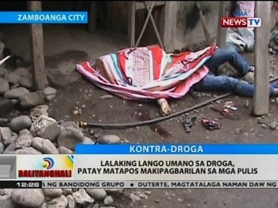BT: Lalaking lango umano sa droga, patay matapos makipagbarilan sa mga pulis
