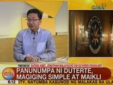 UB: Panunumpa ni Duterte, magiging simple at maikli