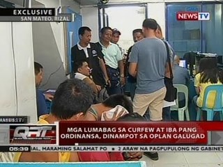 QRT: Mga lumabag sa curfew at iba pang ordinansa, dinampot sa Oplan Galugad