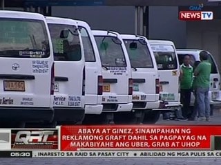 Abaya at Ginez, sinampahan ng reklamong graft dahil sa pagpayag na makabiyahe ang Uber, Grab at Uhop
