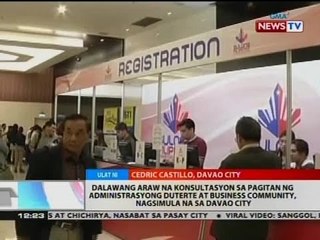2 araw na konsultasyon sa pagitan ng administrasyong Duterte at business community, nagsimula na