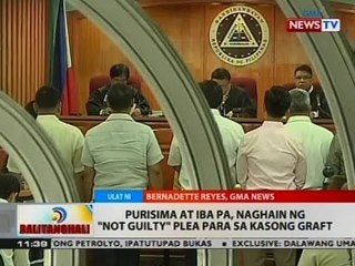 BT: Purisima at iba pa, naghain ng "not guilty" plea para sa kasong graft