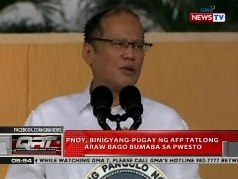QRT: PNoy, binigyang-pugay ng AFP tatlong araw bago bumaba sa pwesto