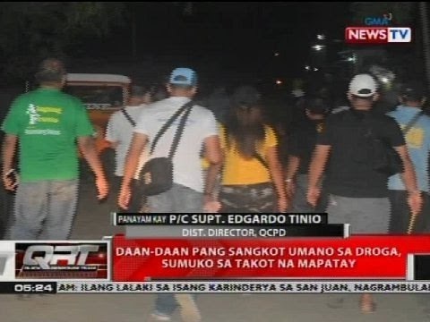 QRT: Daan-daan pang sangkot umano sa droga, sumuko sa takoat na mapatay