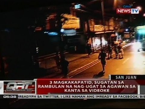 3 magkakapatid, sugatan sa rambulan na nag-ugat sa agawan sa kanta sa videoke