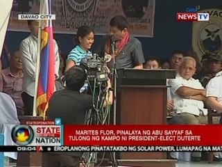 SONA: Marites Flor, pinalaya ng Abu Sayyaf sa tulong ng kampo ni Duterte