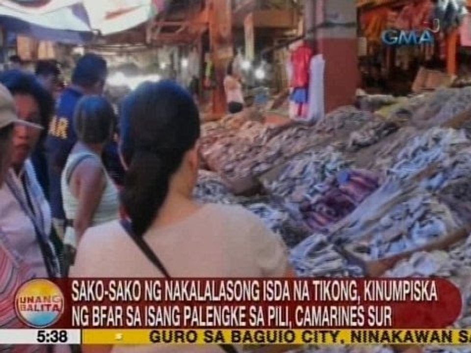 UB: Sako-sako ng nakalalasong isda na Tikong, kinumpiska ng BFAR sa isang palengke sa Pili, CamSur