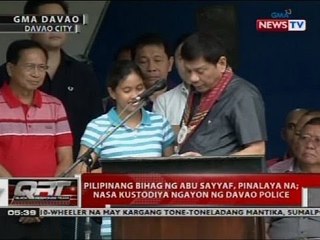 QRT: Pilipinang bihag ng Abu Sayyaf, pinalaya na