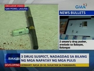 SAKSI: 3 drug suspect, nadagdag sa bilang ng mga napatay ng mga pulis
