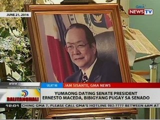 Yumaong dating senate president Ernesto Maceda, bibigyang pugay sa Senado