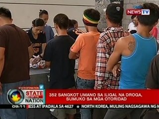 SONA: 352 sangkot umano sa iligal na droga, sumuko sa mga otoridad