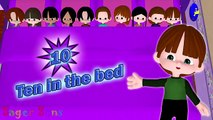 Ten In The Bed Nursery Rhyme - Cartoon Animation Rhymes & Songs for Children