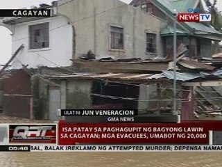 QRT: Isa patay sa paghagupit ng Bagyong Lawin sa Cagayan