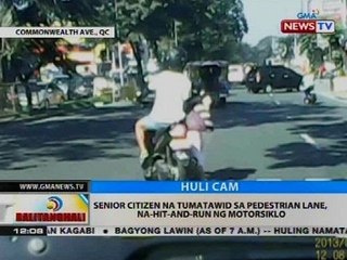 Senior citizen na tumatawid sa pedestrian lane, na-hit-and-run ng motorsiklo