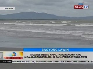 Mga residente, napilitang hanguin ang mga alagang isda dahil sa Super bagyong Lawin