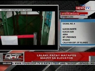 QRT: Lalaki, patay matapos maipit sa elevator