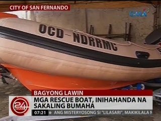 24 Oras: Mga rescue boat, inihahanda na sakaling bumaha