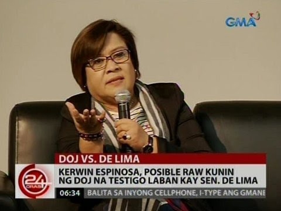 24 Oras: Kerwin Espinosa, posible raw kunin ng DOJ na testigo laban kay Sen. De Lima