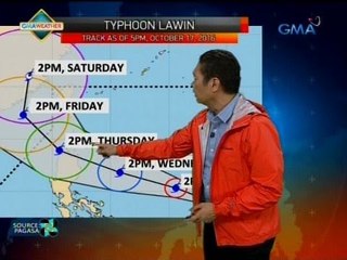 24 Oras: Bagyong Karen, wala na sa PAR pero Bagyong Lawin na mas malakas, nagbabanta